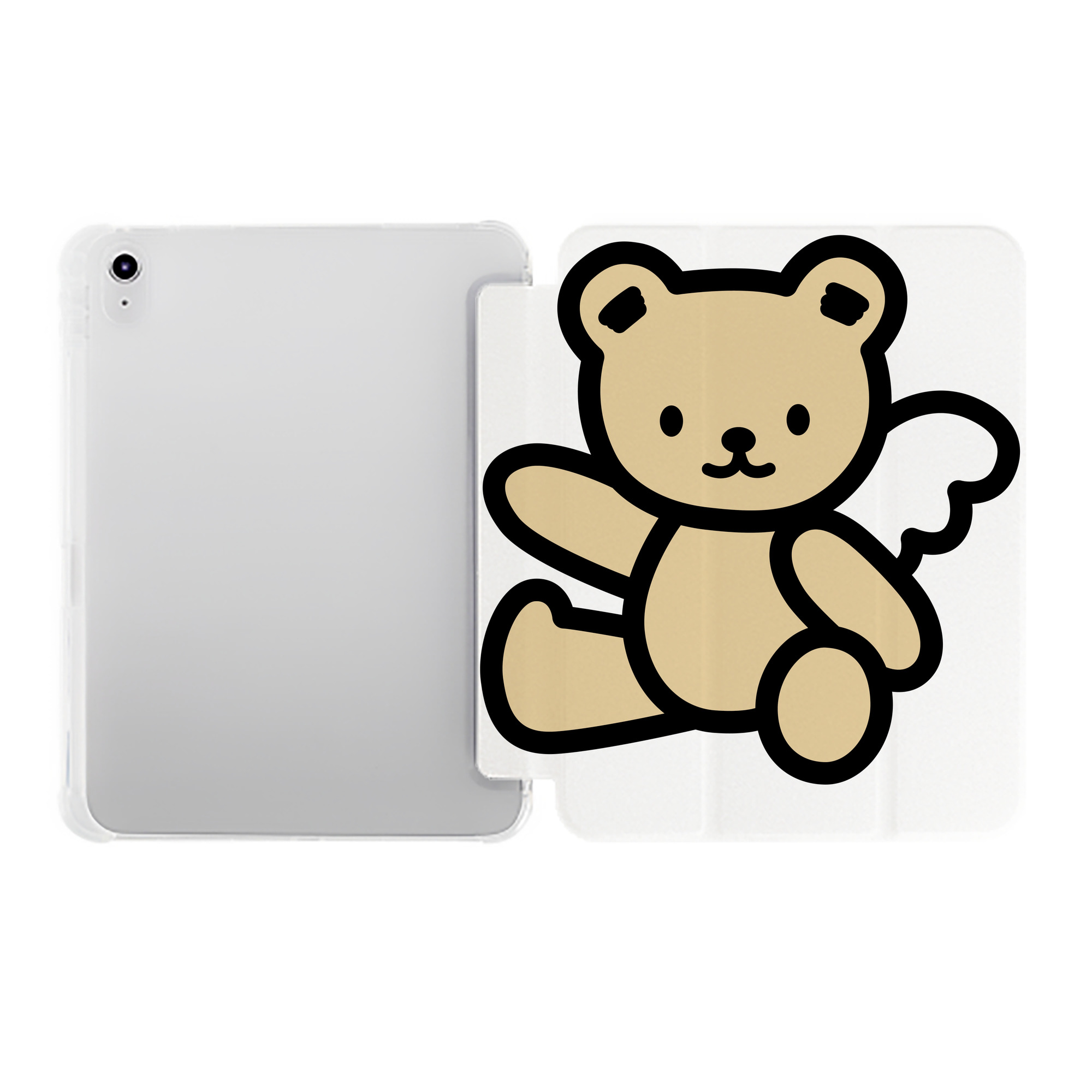 （画像用） Hello Kitty ハローキティ IPad ケース ペン収納付き 三つ折りスタンド PUレザー×シリコン 対応機種9.5/10.5/10.9インチ